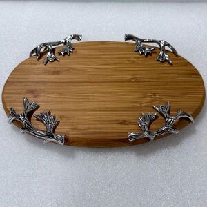 Wood and Metal cheese Tray
